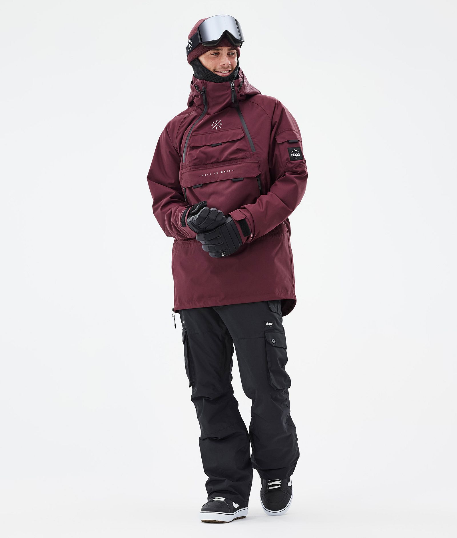 Dope Akin Snowboardjacka Herr Burgundy Renewed, Bild 3 av 9