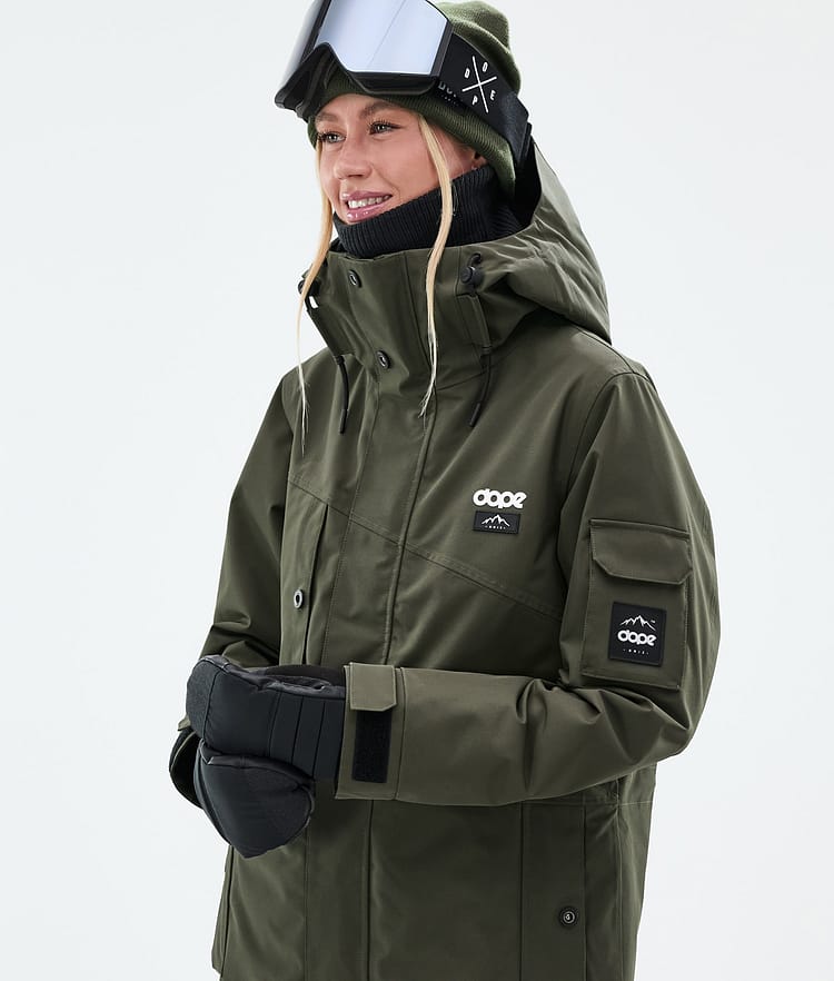 Dope Adept W Snowboardjacka Dam Olive Green, Image 4 of 9