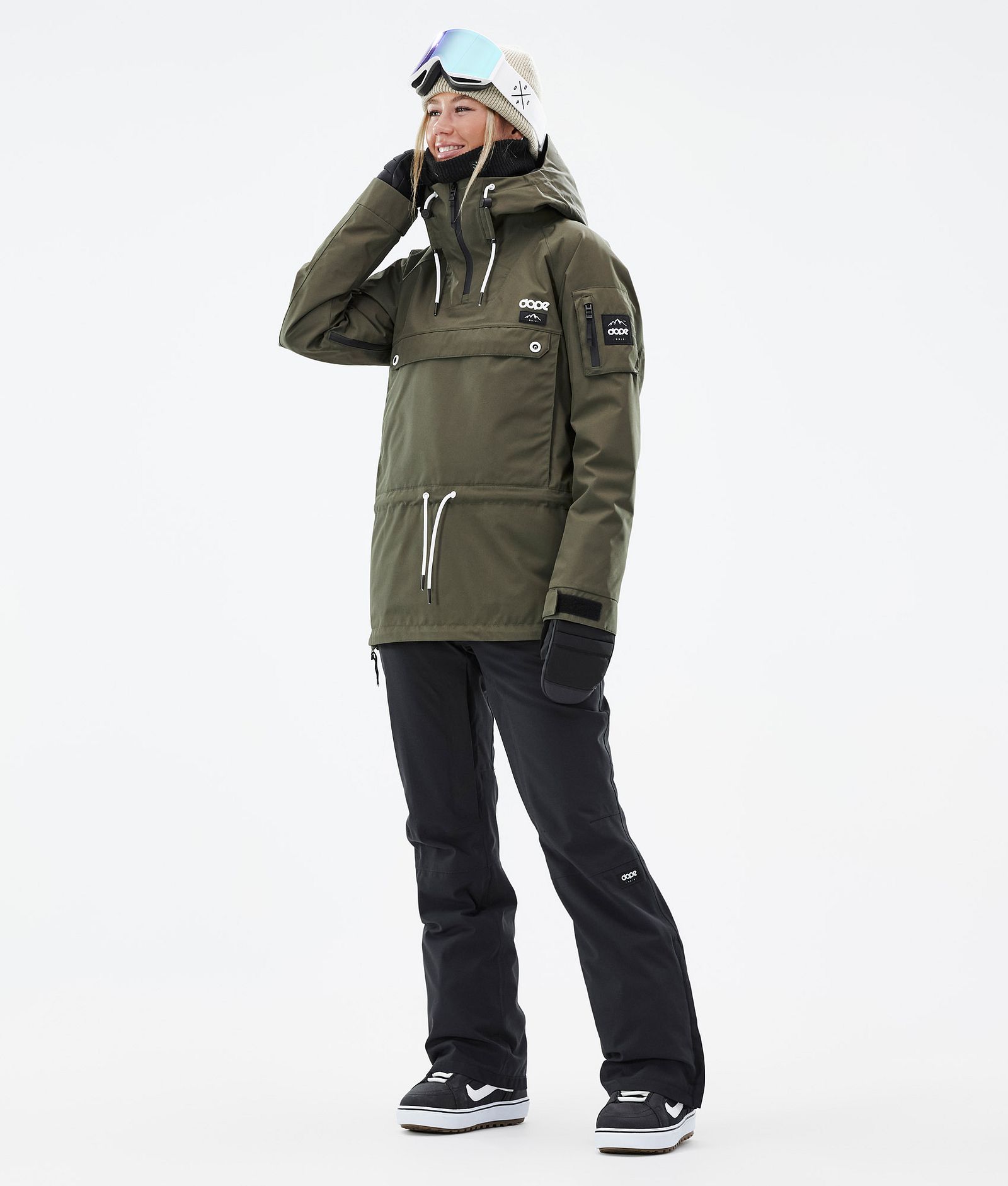 Dope Annok W Snowboardjacka Dam Olive Green Renewed, Bild 3 av 9