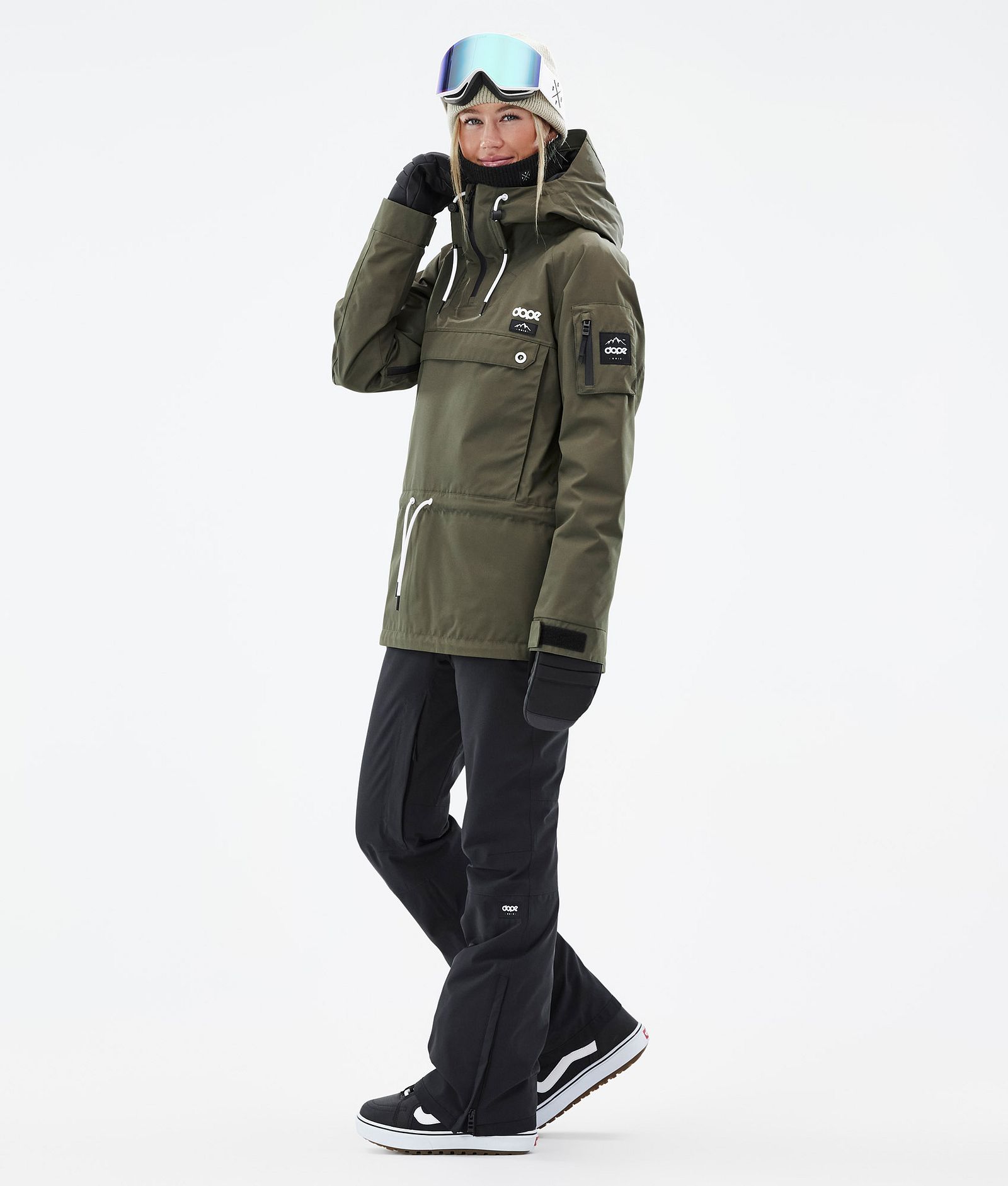 Dope Annok W Snowboardjacka Dam Olive Green Renewed, Bild 4 av 9