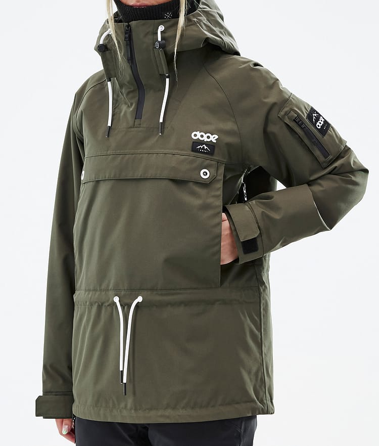 Dope Annok W Snowboardjacka Dam Olive Green Renewed, Bild 8 av 9