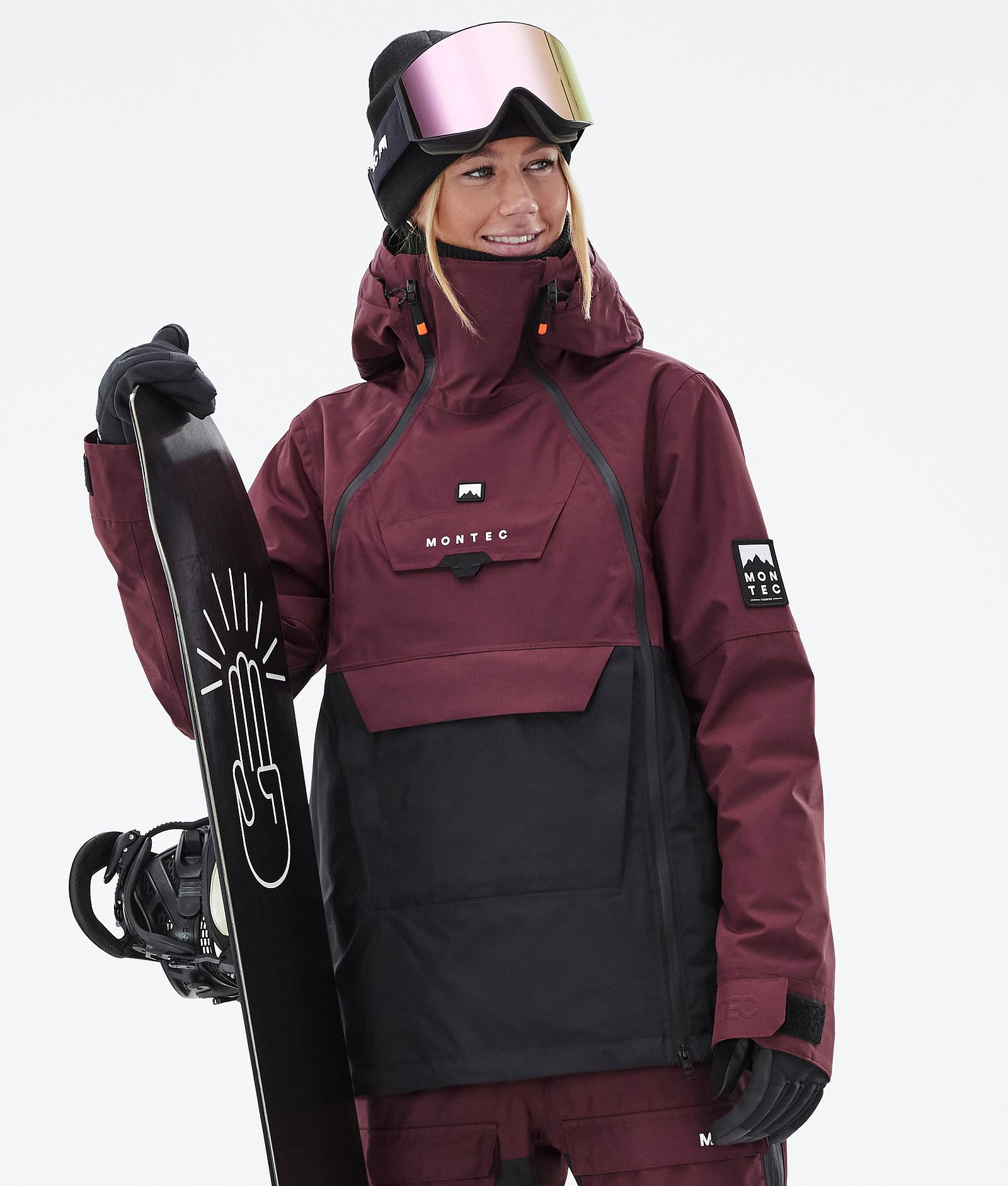 Montec Doom W Snowboardjacka Dam Burgundy/Black Renewed, Bild 1 av 11