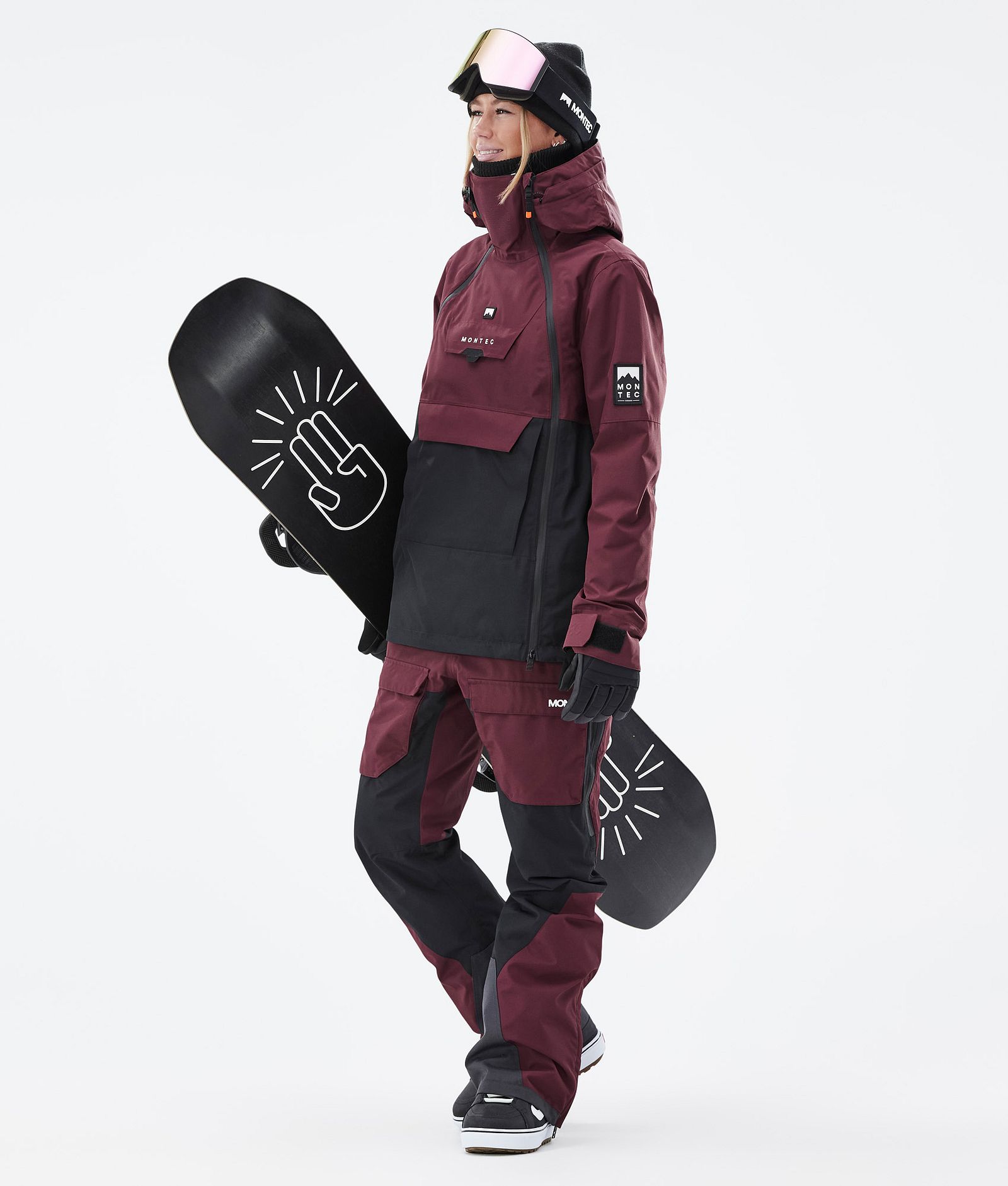 Montec Doom W Snowboardjacka Dam Burgundy/Black Renewed, Bild 3 av 11