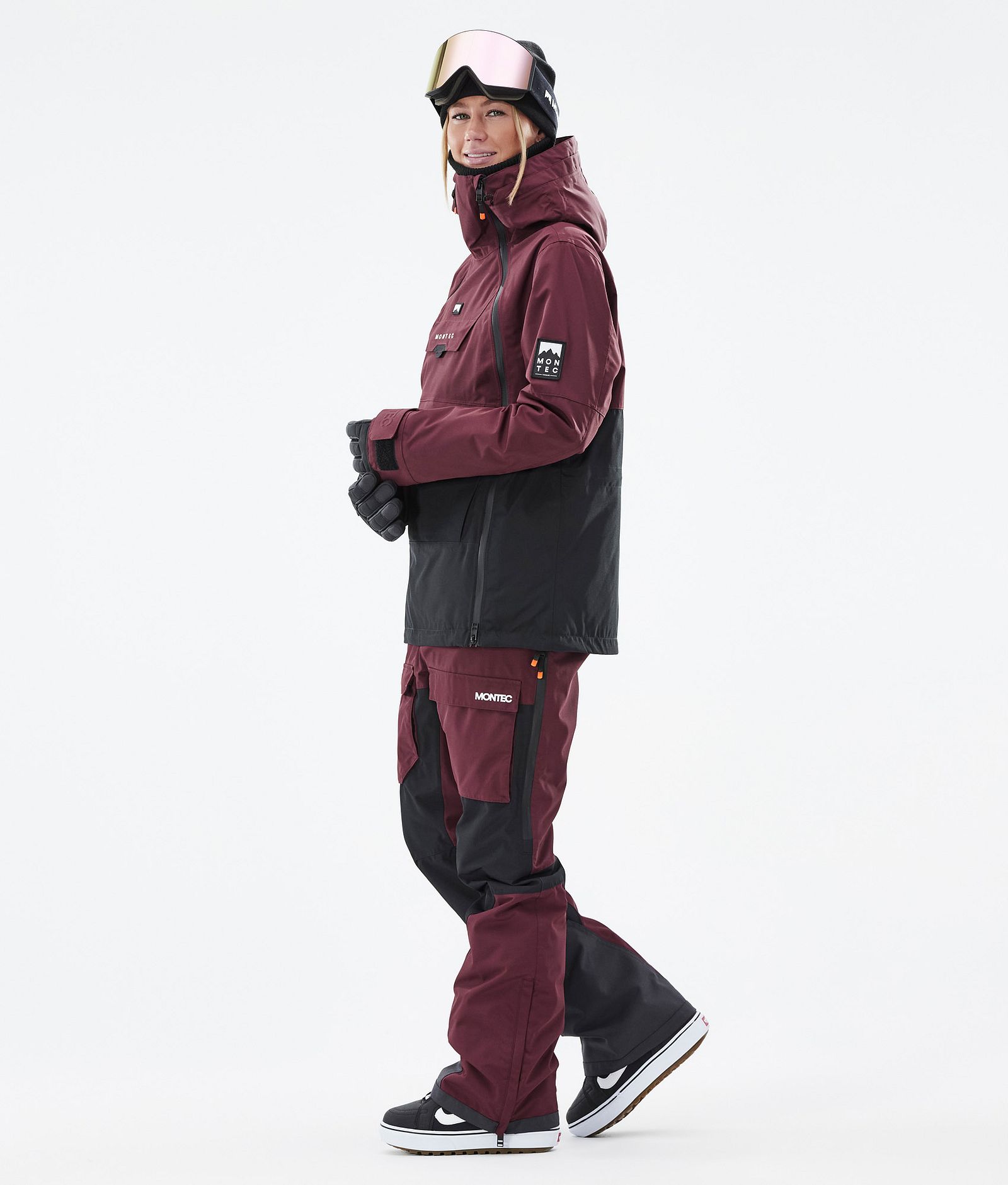 Montec Doom W Snowboardjacka Dam Burgundy/Black Renewed, Bild 4 av 11