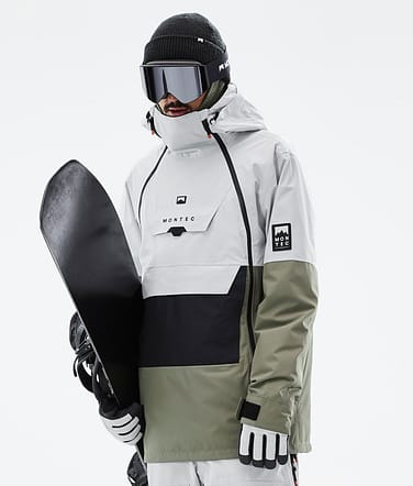 Montec Doom Snowboardjacka Man Light Grey/Black/Greenish
