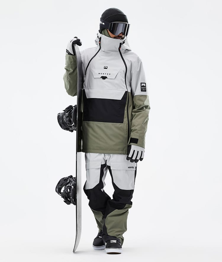 Montec Doom Snowboardjacka Herr Light Grey/Black/Greenish, Bild 3 av 11