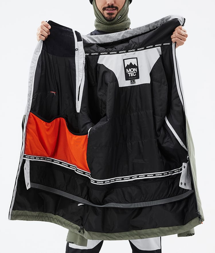 Montec Doom Snowboardjacka Herr Light Grey/Black/Greenish, Bild 11 av 11