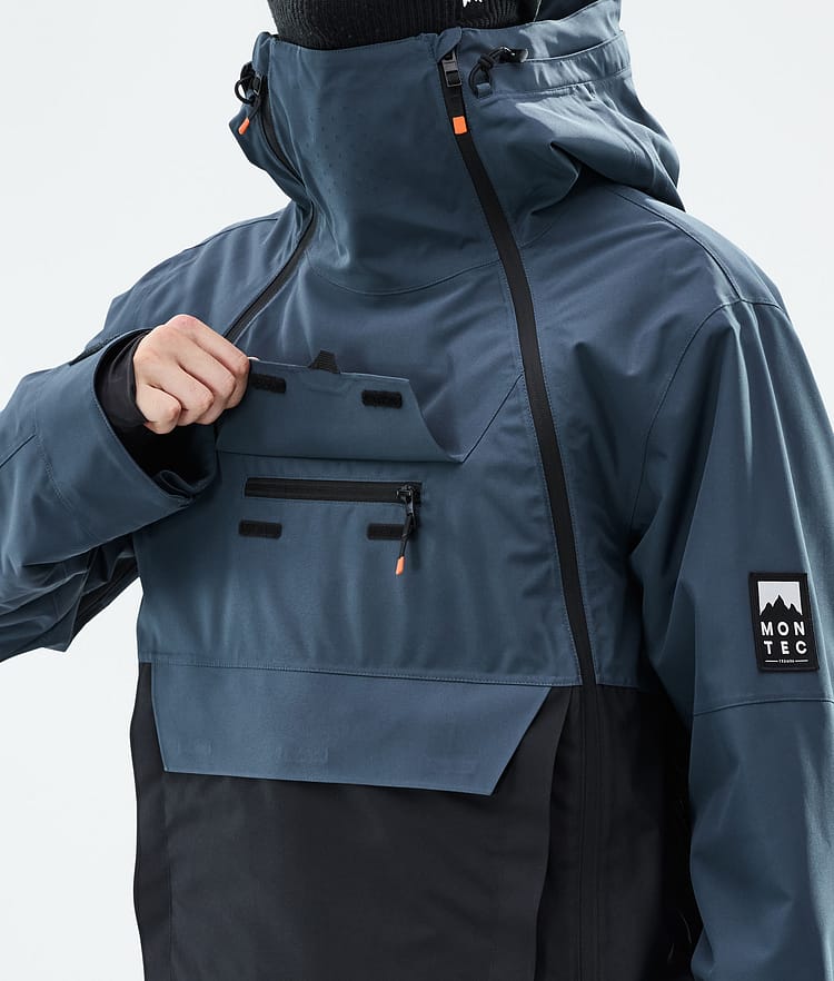 Montec Doom Snowboardjacka Herr Metal Blue/Black Renewed, Bild 10 av 11