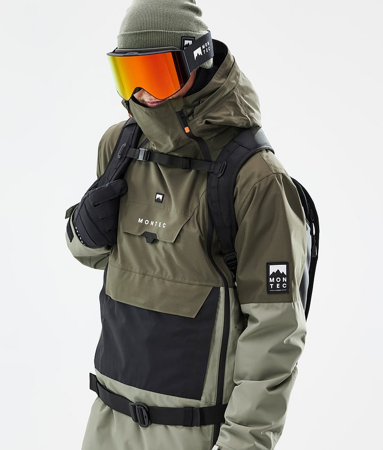 Montec Doom Snowboardjacka Herr Olive Green/Black/Greenish Renewed, Bild 2 av 11