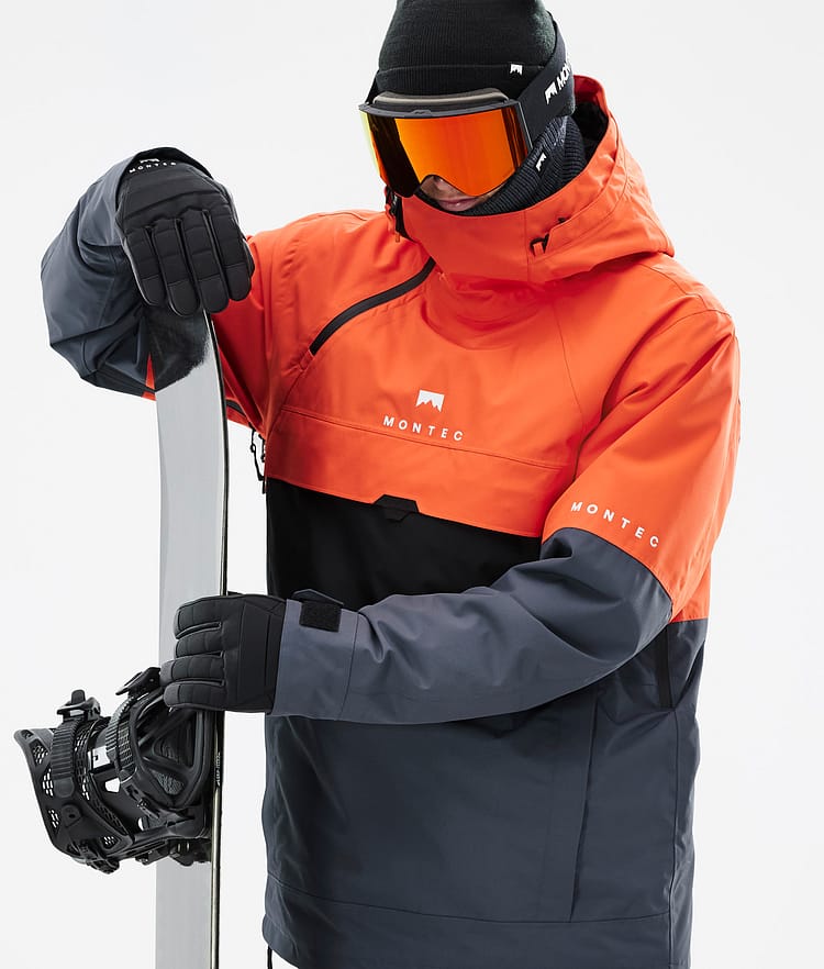 Montec Dune Snowboardjacka Herr Orange/Black/Metal Blue, Bild 2 av 9