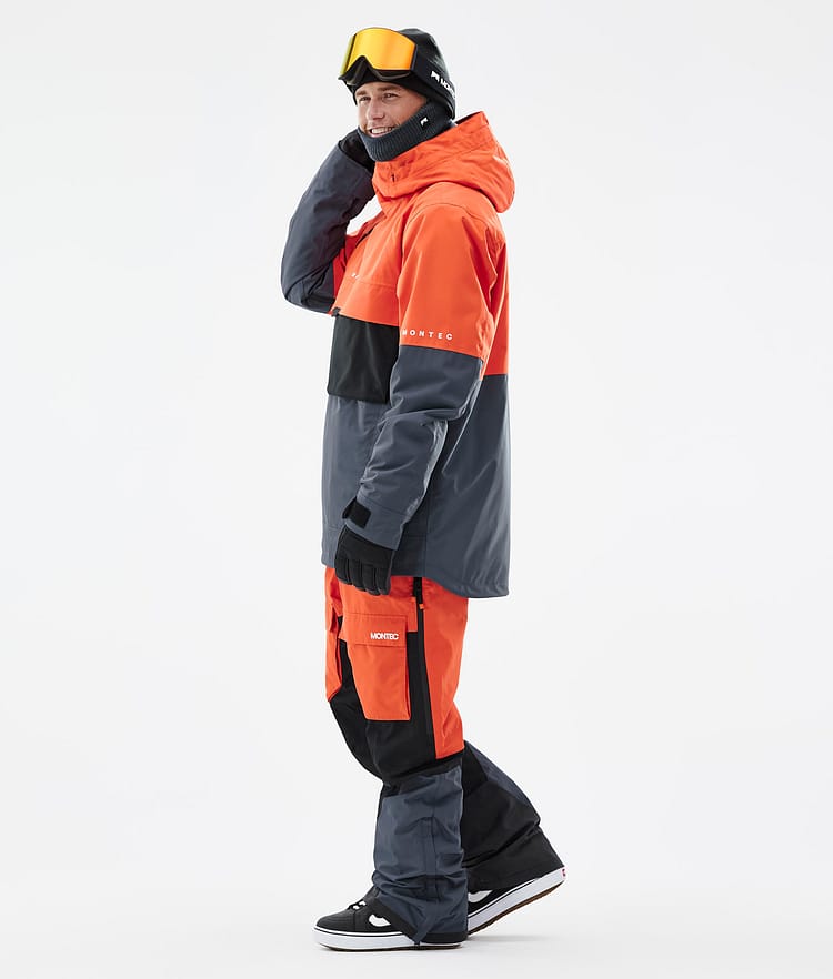 Montec Dune Snowboardjacka Herr Orange/Black/Metal Blue, Bild 4 av 9