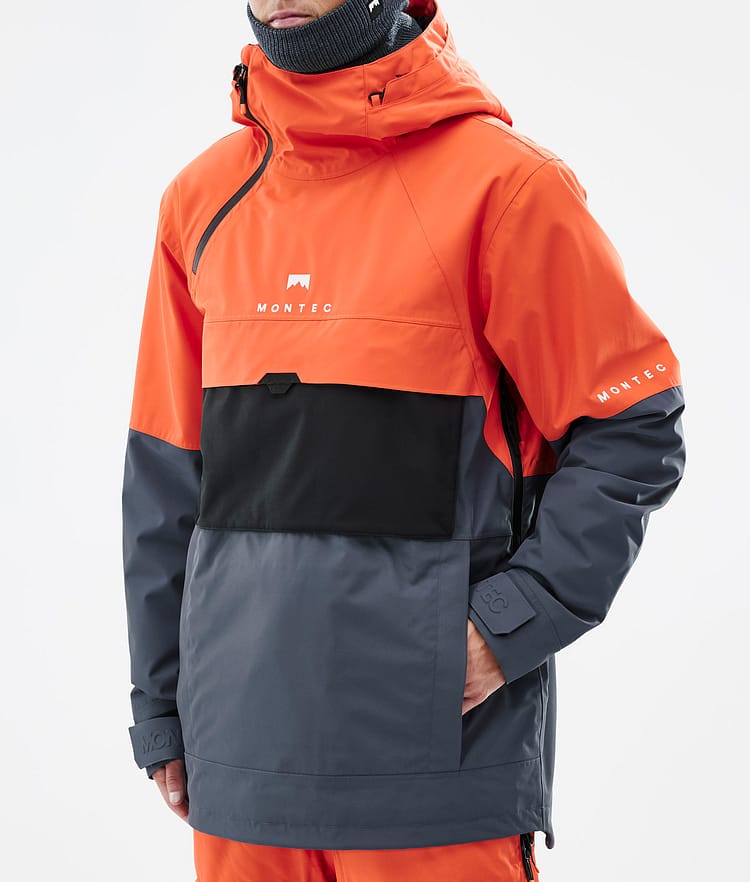Montec Dune Snowboardjacka Herr Orange/Black/Metal Blue, Bild 8 av 9