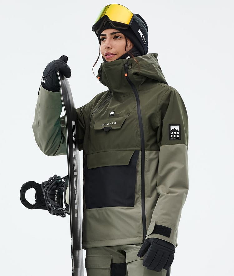 Montec Doom W Snowboardjacka Dam Olive Green/Black/Greenish Renewed, Bild 1 av 11