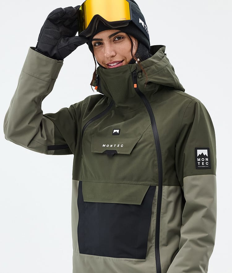 Montec Doom W Snowboardjacka Dam Olive Green/Black/Greenish Renewed, Bild 2 av 11