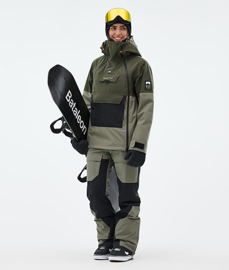 Montec Doom W Snowboardjacka Dam Olive Green/Black/Greenish Renewed, Bild 3 av 11