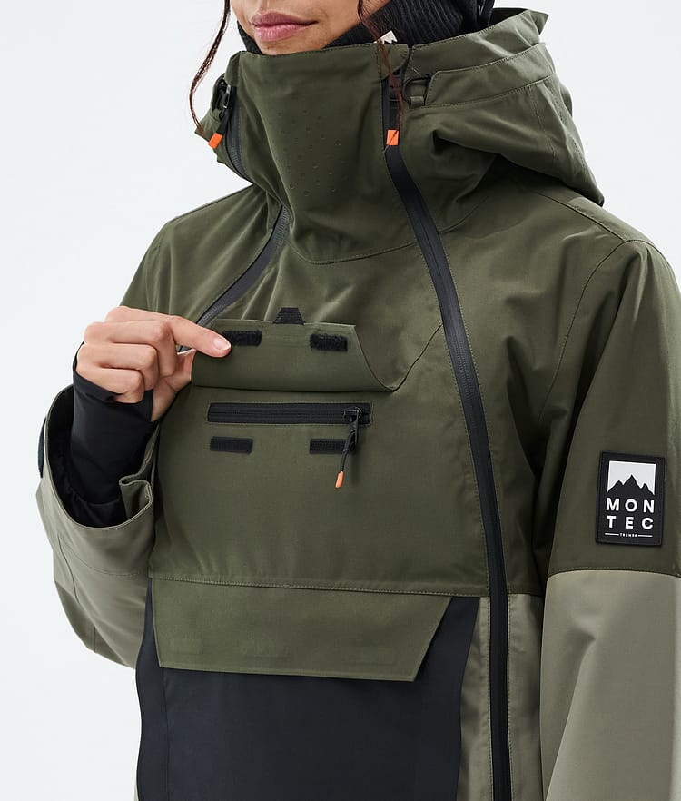 Montec Doom W Snowboardjacka Dam Olive Green/Black/Greenish Renewed, Bild 10 av 11