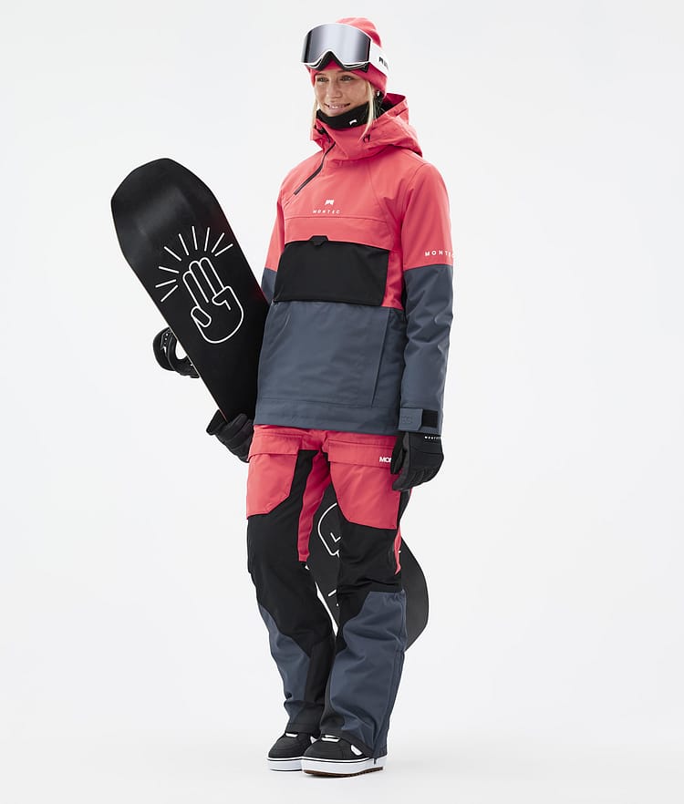 Montec Dune W Snowboardjacka Dam Coral/Black/Metal Blue