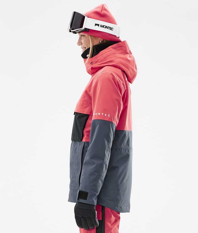 Montec Dune W Snowboardjacka Dam Coral/Black/Metal Blue, Bild 6 av 9
