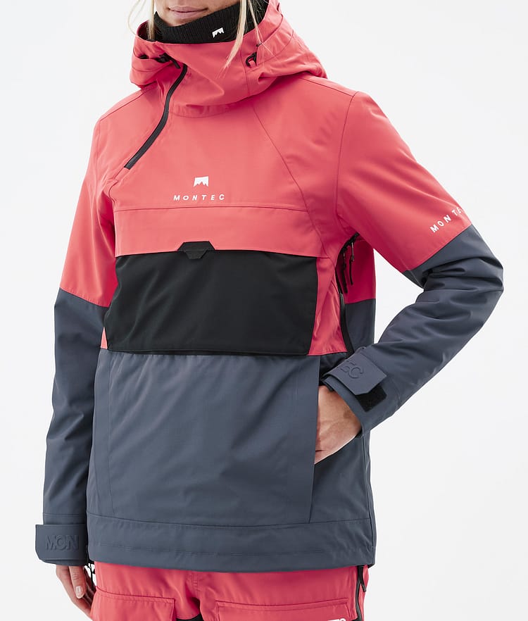 Montec Dune W Snowboardjacka Dam Coral/Black/Metal Blue, Bild 8 av 9