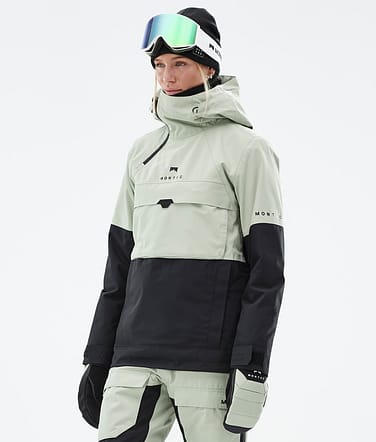 Montec Dune W Snowboardjacka Kvinna Soft Green/Black