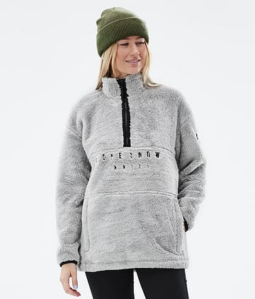 Dope Pile W 22 Fleecetröja Dam Light Grey