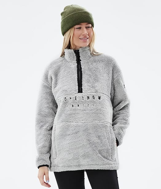 Dope Pile W 22 Fleecetröja Dam Light Grey