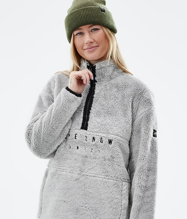 Dope Pile W 22 Fleecetröja Dam Light Grey, Bild 2 av 8
