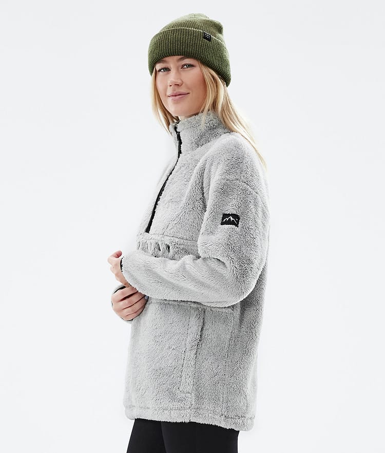 Dope Pile W 22 Fleecetröja Dam Light Grey, Bild 5 av 8