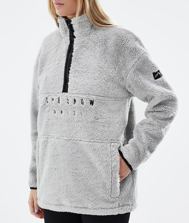 Dope Pile W 22 Fleecetröja Dam Light Grey, Bild 7 av 8
