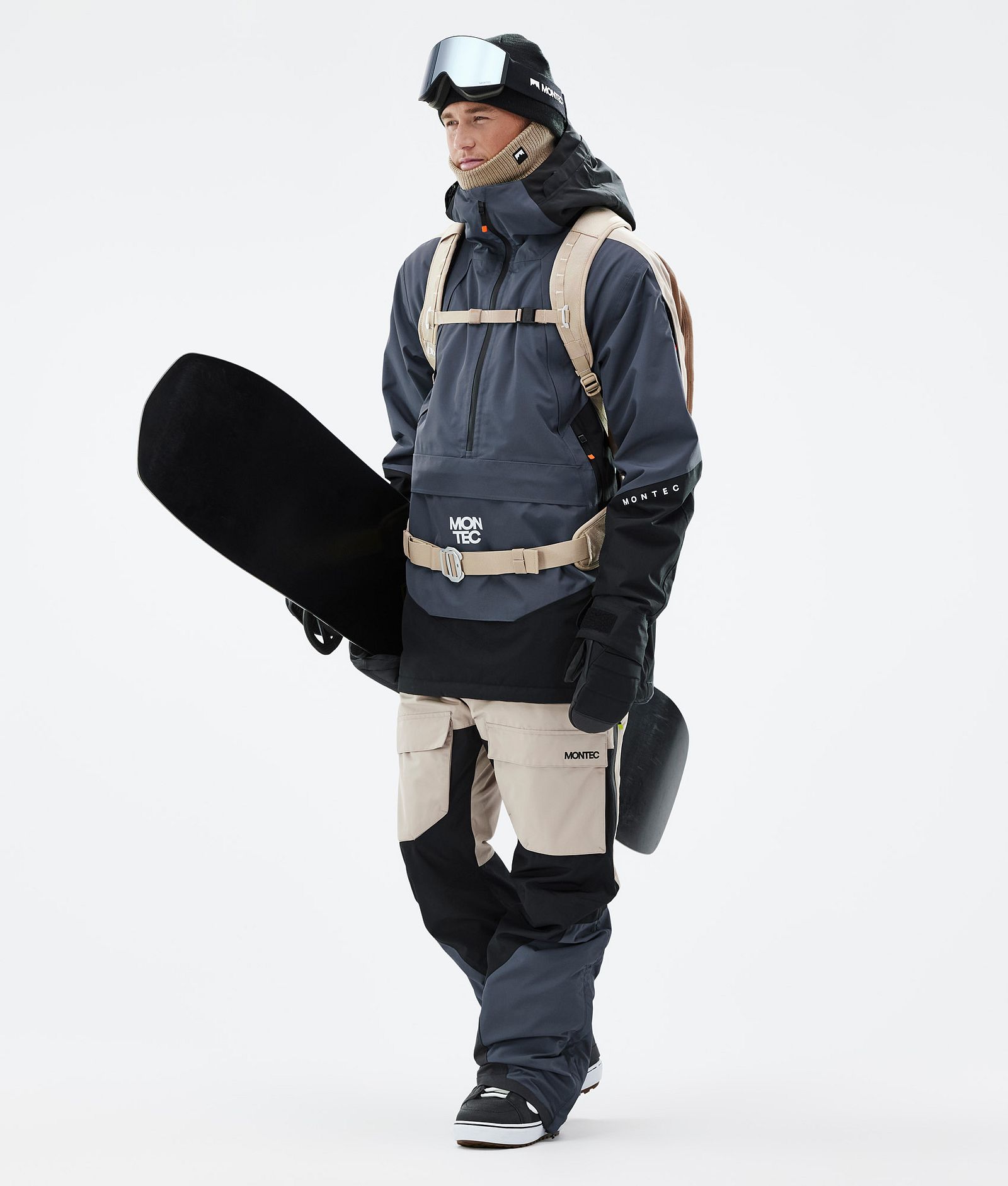 Montec Apex Snowboardjacka Herr Metal Blue/Black/Sand, Bild 3 av 10