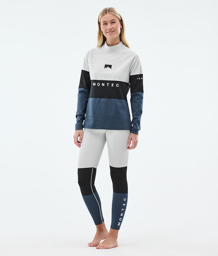 Montec Alpha W Underställsbyxa Dam Light Grey/Black/Metal Blue, Bild 3 av 7