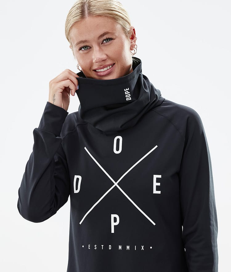 Dope Snuggle W 22 Underställströja Dam 2X-Up Black, Bild 2 av 6