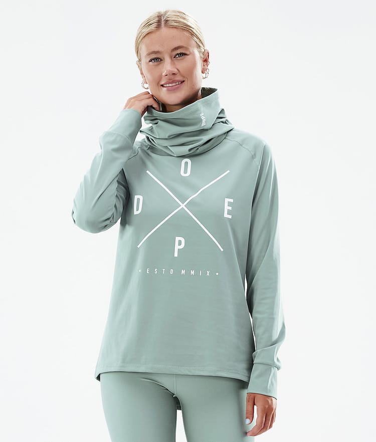 Dope Snuggle W 2022 Underställströja Dam 2X-Up Faded Green