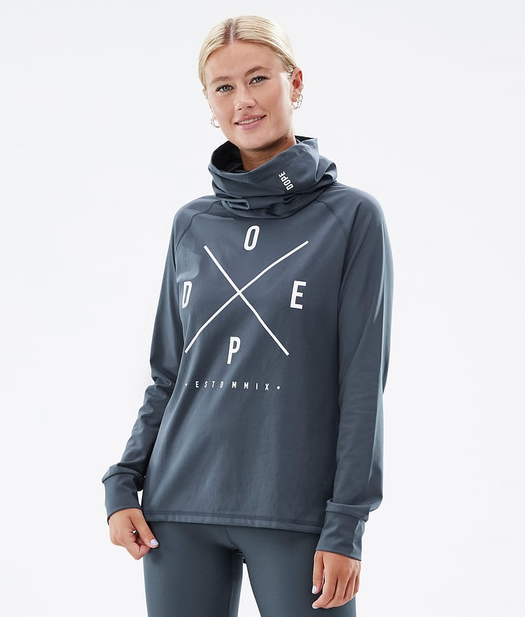 Dope Snuggle W 22 Underställströja Dam 2X-Up Metal Blue, Bild 1 av 6