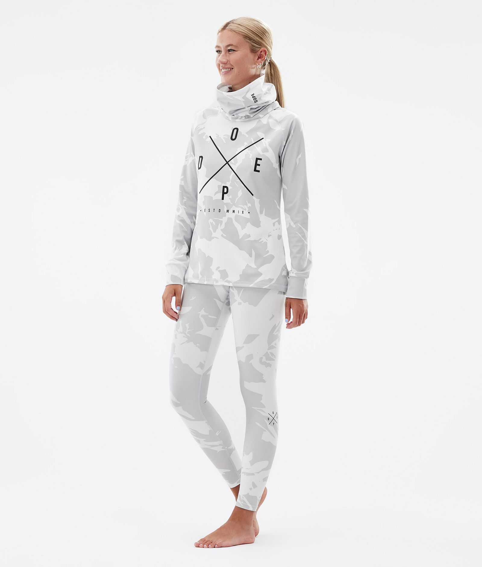 Dope Snuggle W 2022 Underställströja Dam 2X-Up Grey Camo, Bild 4 av 6