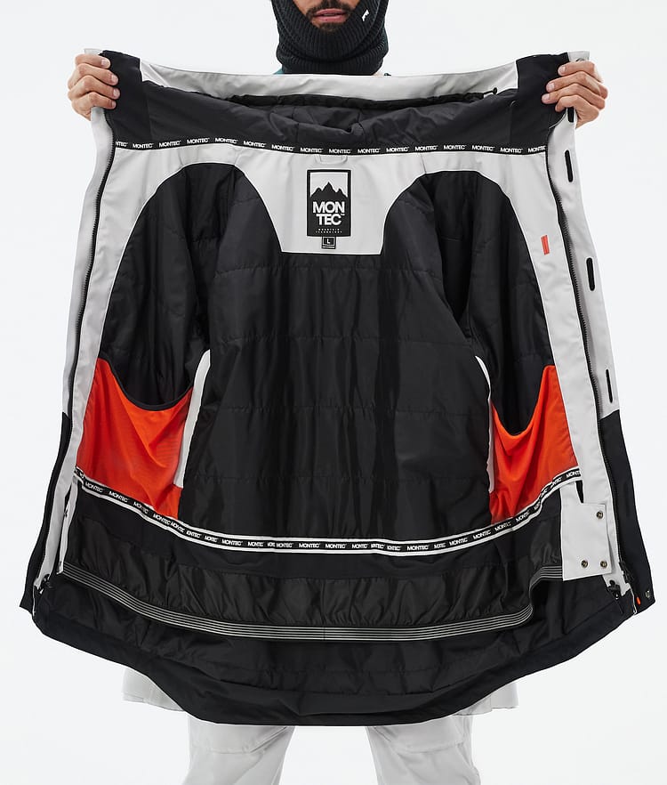 Montec Fawk Snowboardjacka Herr Light Grey/Black Renewed, Bild 10 av 10