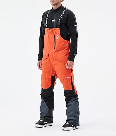 Montec Fawk Snowboardbyxa Man Orange/Black/Metal Blue