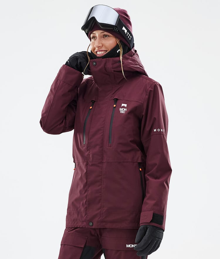 Montec Fawk W Snowboardjacka Dam Burgundy Renewed, Bild 1 av 10