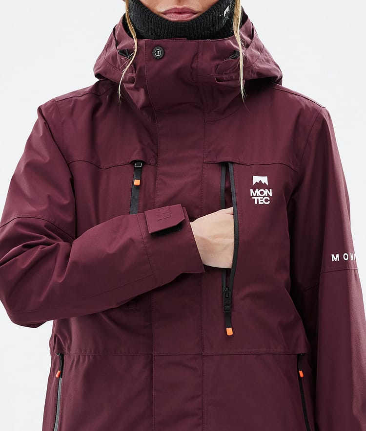 Montec Fawk W Snowboardjacka Dam Burgundy Renewed, Bild 9 av 10