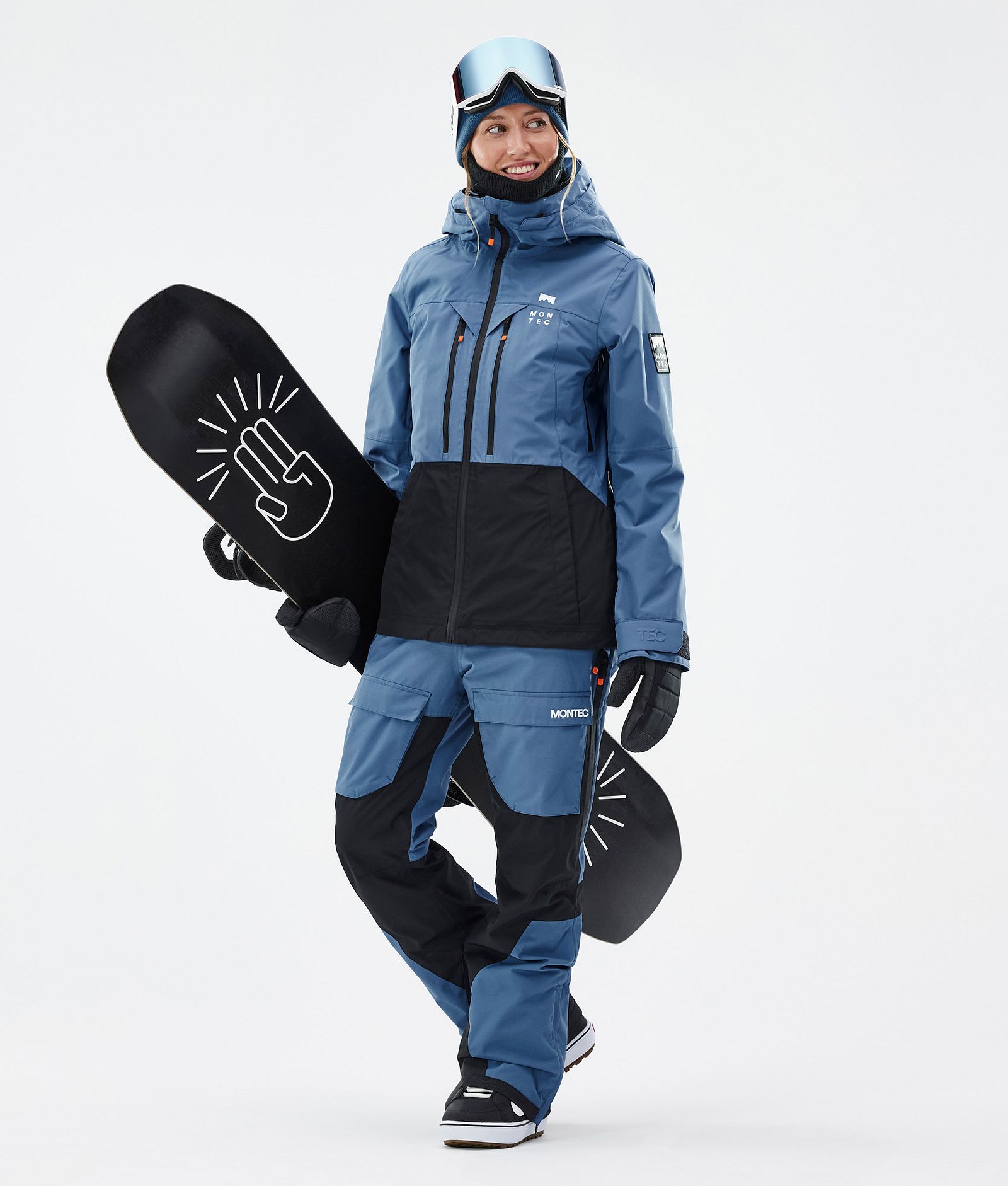 Montec Moss W Snowboardjacka Dam Blue Steel/Black Renewed, Bild 3 av 10