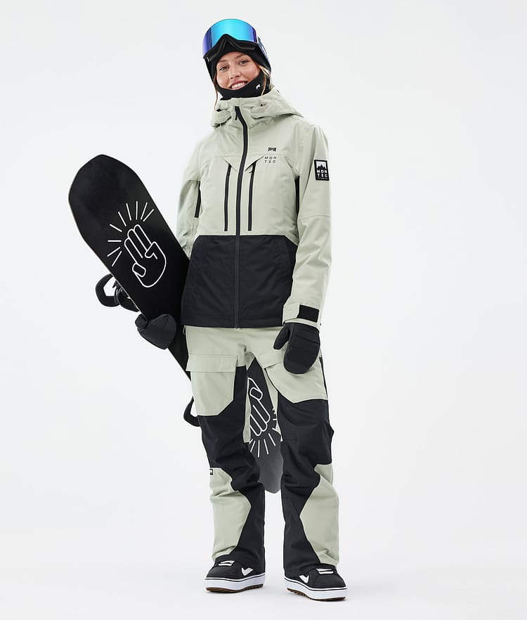 Montec Moss W Snowboardjacka Dam Soft Green/Black Renewed, Bild 3 av 10