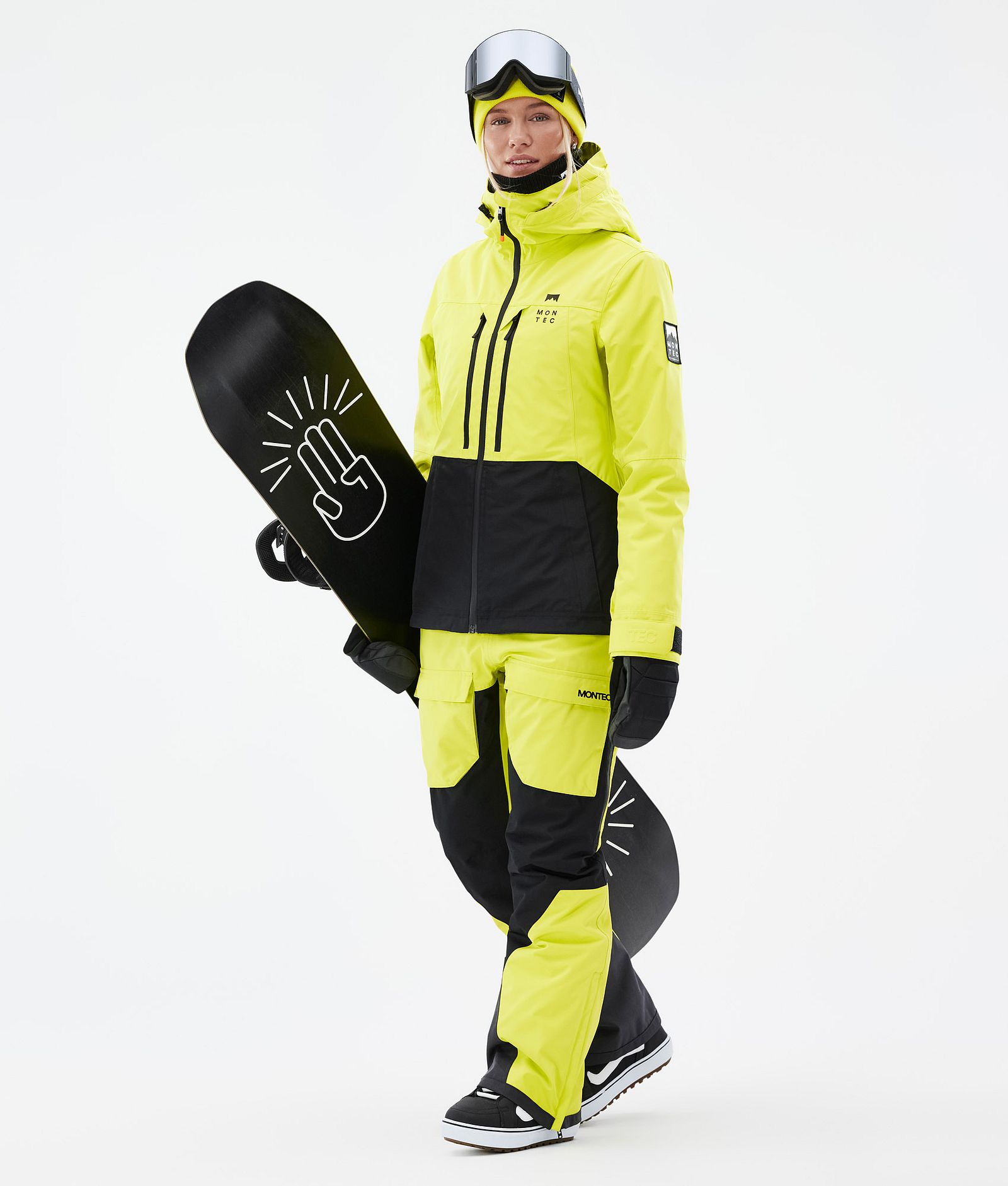 Montec Moss W Snowboardjacka Dam Bright Yellow/Black Renewed, Bild 3 av 10