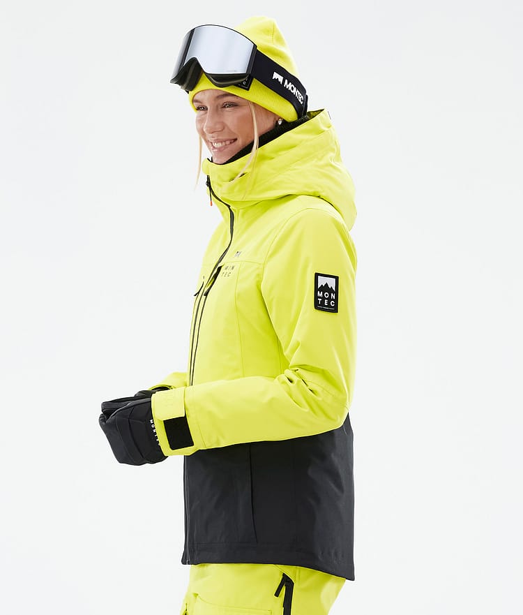 Montec Moss W Snowboardjacka Dam Bright Yellow/Black Renewed, Bild 6 av 10