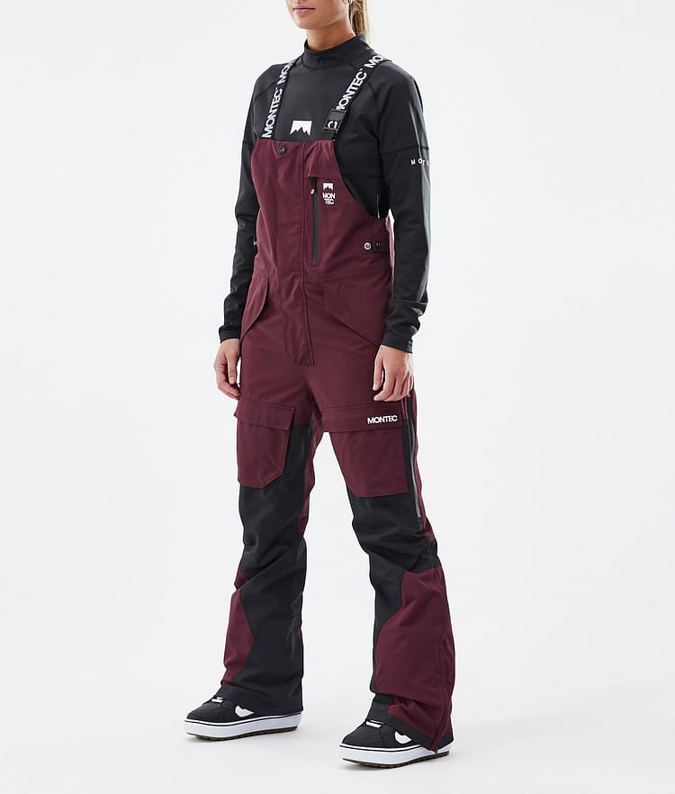 Montec Fawk W Snowboardbyxa Dam Burgundy/Black