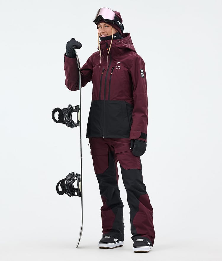 Montec Fawk W Snowboardbyxa Dam Burgundy/Black, Bild 3 av 8