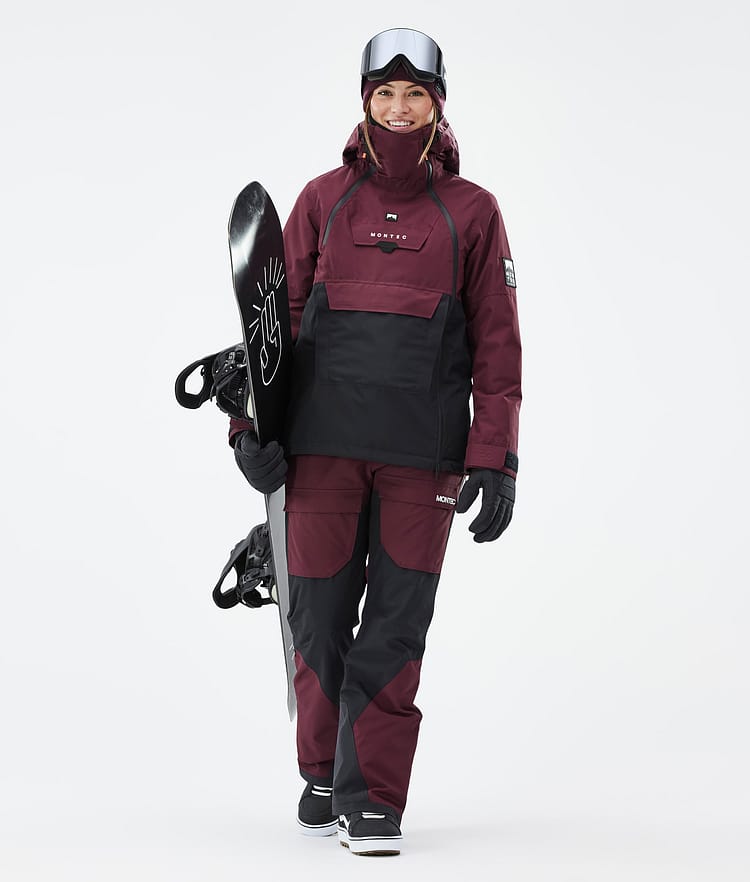 Montec Fawk W Snowboardbyxa Dam Burgundy/Black