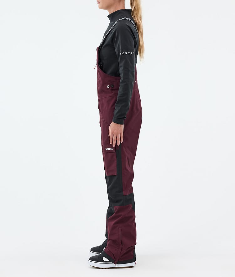 Montec Fawk W Snowboardbyxa Dam Burgundy/Black, Bild 3 av 7