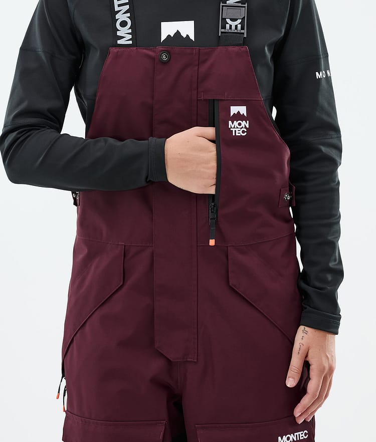 Montec Fawk W Snowboardbyxa Dam Burgundy/Black, Bild 6 av 7