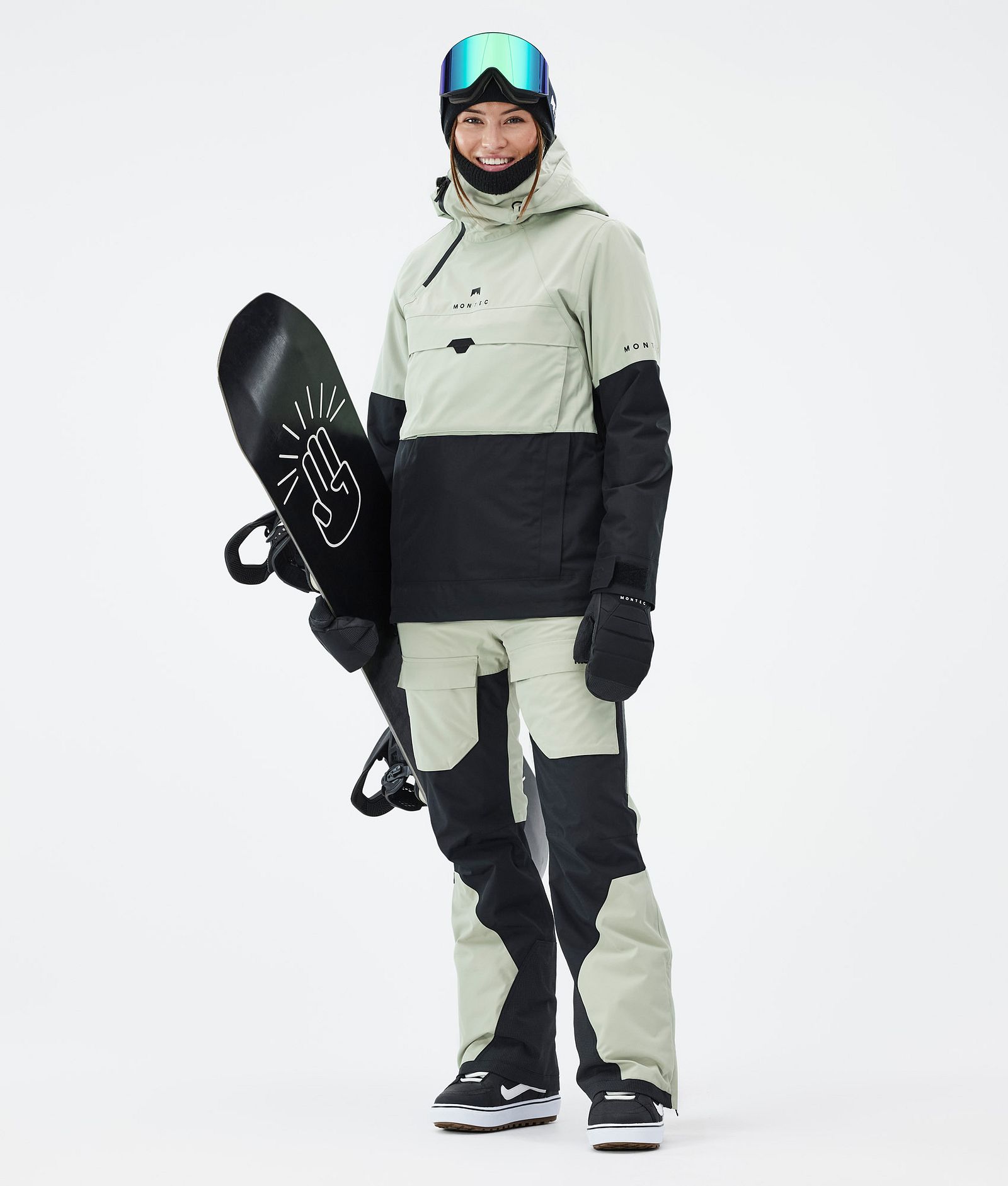 Montec Fawk W Snowboardbyxa Dam Soft Green/Black Renewed, Bild 2 av 7