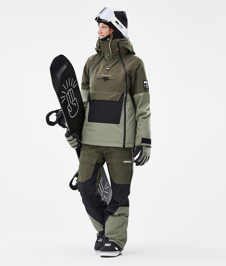 Montec Fawk W Snowboardbyxa Dam Olive Green/Black/Greenish Renewed, Bild 2 av 7